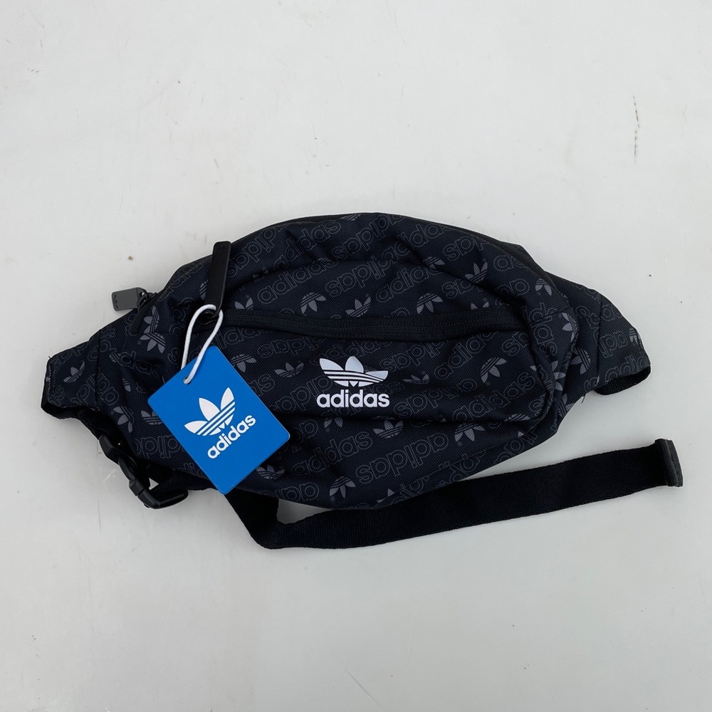 NWT BLACK Adidas Trefoil Logo Waistpack Crossbody Fanny Pack